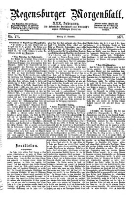 Regensburger Morgenblatt Dienstag 27. November 1877