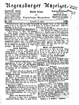 Regensburger Anzeiger Donnerstag 12. April 1877