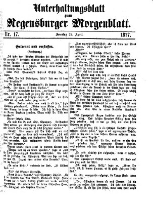 Regensburger Morgenblatt Sonntag 29. April 1877