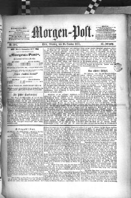 Morgenpost Dienstag 30. Oktober 1877
