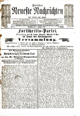 Fürther neueste Nachrichten für Stadt und Land (Fürther Abendzeitung) Sonntag 7. Januar 1877