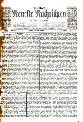 Fürther neueste Nachrichten für Stadt und Land (Fürther Abendzeitung) Freitag 19. Januar 1877