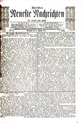 Fürther neueste Nachrichten für Stadt und Land (Fürther Abendzeitung) Mittwoch 31. Januar 1877