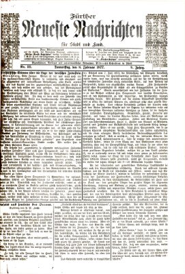 Fürther neueste Nachrichten für Stadt und Land (Fürther Abendzeitung) Donnerstag 8. Februar 1877