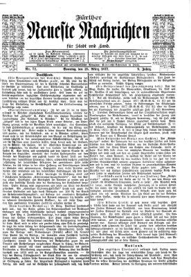 Fürther neueste Nachrichten für Stadt und Land (Fürther Abendzeitung) Sonntag 25. März 1877