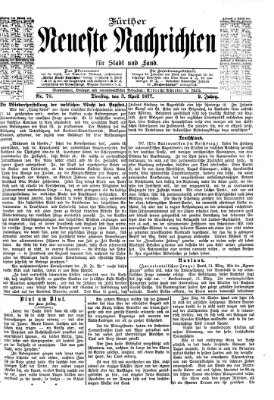 Fürther neueste Nachrichten für Stadt und Land (Fürther Abendzeitung) Dienstag 3. April 1877