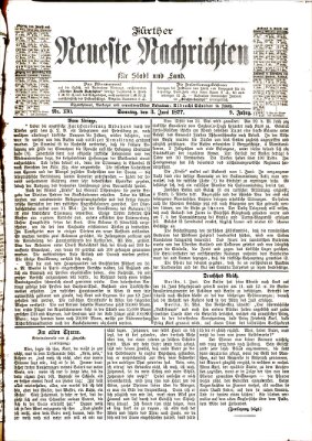 Fürther neueste Nachrichten für Stadt und Land (Fürther Abendzeitung) Sonntag 3. Juni 1877