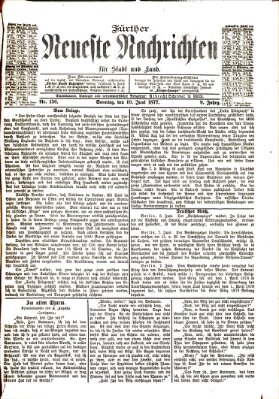 Fürther neueste Nachrichten für Stadt und Land (Fürther Abendzeitung) Sonntag 10. Juni 1877