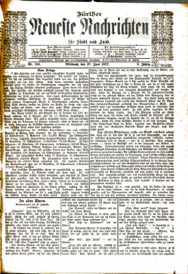 Fürther neueste Nachrichten für Stadt und Land (Fürther Abendzeitung) Mittwoch 27. Juni 1877