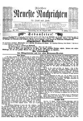 Fürther neueste Nachrichten für Stadt und Land (Fürther Abendzeitung) Donnerstag 30. August 1877