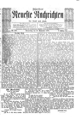 Fürther neueste Nachrichten für Stadt und Land (Fürther Abendzeitung) Donnerstag 20. September 1877