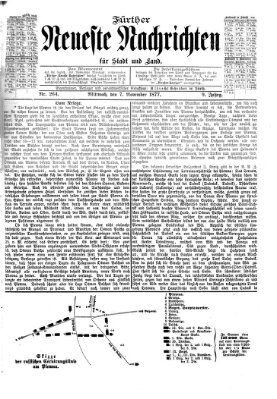 Fürther neueste Nachrichten für Stadt und Land (Fürther Abendzeitung) Mittwoch 7. November 1877