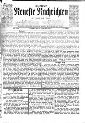 Fürther neueste Nachrichten für Stadt und Land (Fürther Abendzeitung) Mittwoch 28. November 1877