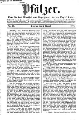 Pfälzer Sonntag 5. August 1877