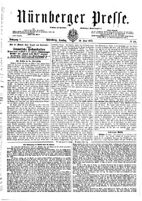 Nürnberger Presse Samstag 30. Juni 1877