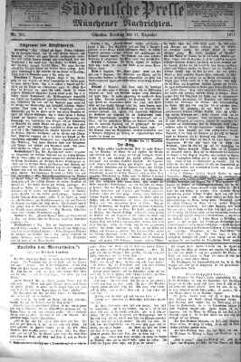 Süddeutsche Presse und Münchener Nachrichten (Süddeutsche Presse) Dienstag 11. Dezember 1877
