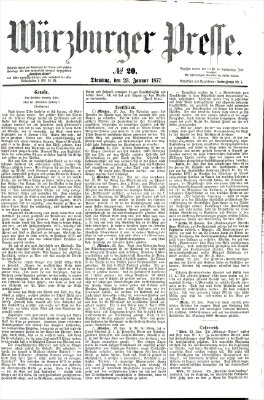 Würzburger Presse Dienstag 23. Januar 1877