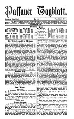 Passauer Tagblatt Samstag 20. Januar 1877