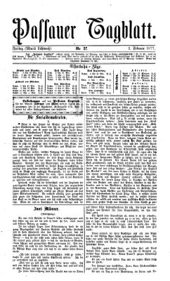 Passauer Tagblatt Freitag 2. Februar 1877