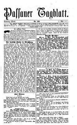 Passauer Tagblatt Samstag 5. Mai 1877