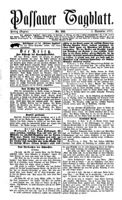 Passauer Tagblatt Freitag 7. September 1877
