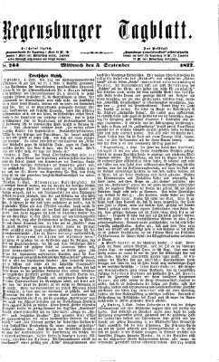 Regensburger Tagblatt Mittwoch 5. September 1877