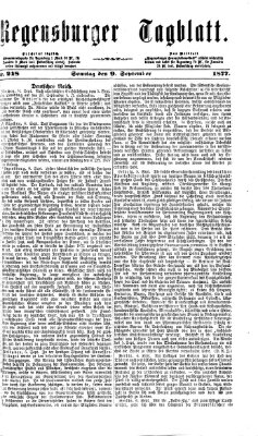 Regensburger Tagblatt Sonntag 9. September 1877