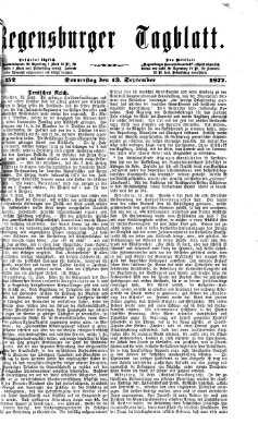 Regensburger Tagblatt Donnerstag 13. September 1877