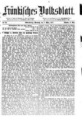 Fränkisches Volksblatt Mittwoch 7. März 1877