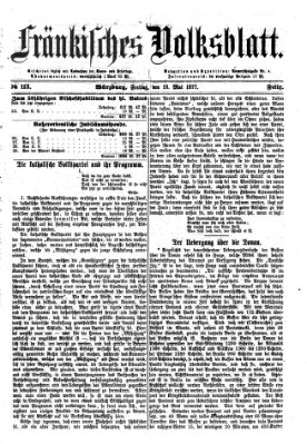 Fränkisches Volksblatt Freitag 18. Mai 1877