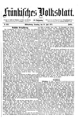 Fränkisches Volksblatt Dienstag 10. Juli 1877