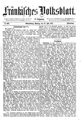 Fränkisches Volksblatt Montag 23. Juli 1877
