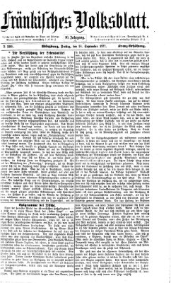 Fränkisches Volksblatt Freitag 14. September 1877