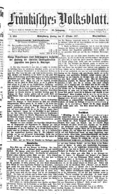 Fränkisches Volksblatt Freitag 12. Oktober 1877