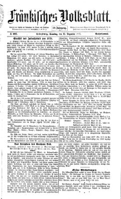 Fränkisches Volksblatt Samstag 15. Dezember 1877