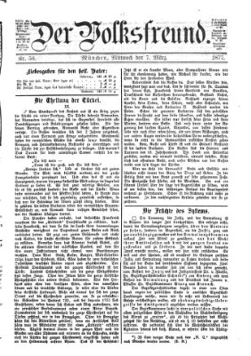 Der Volksfreund Mittwoch 7. März 1877