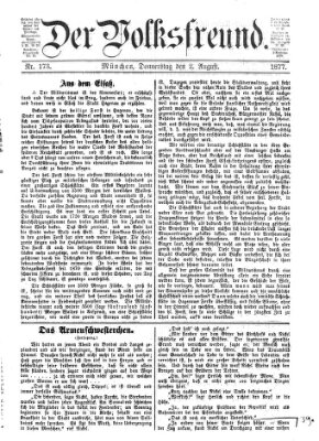 Der Volksfreund Donnerstag 2. August 1877