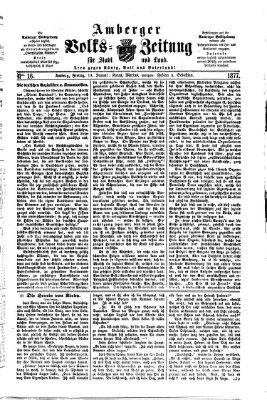 Amberger Volks-Zeitung für Stadt und Land Freitag 19. Januar 1877