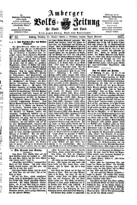 Amberger Volks-Zeitung für Stadt und Land Samstag 20. Januar 1877