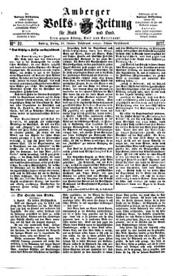 Amberger Volks-Zeitung für Stadt und Land Freitag 26. Januar 1877