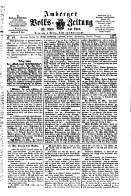 Amberger Volks-Zeitung für Stadt und Land Freitag 30. März 1877
