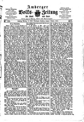 Amberger Volks-Zeitung für Stadt und Land Montag 14. Mai 1877