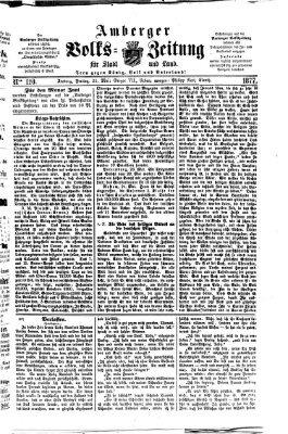Amberger Volks-Zeitung für Stadt und Land Freitag 25. Mai 1877