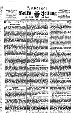 Amberger Volks-Zeitung für Stadt und Land Montag 11. Juni 1877