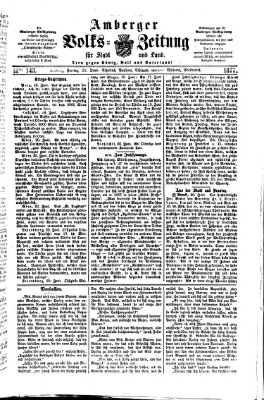 Amberger Volks-Zeitung für Stadt und Land Freitag 22. Juni 1877