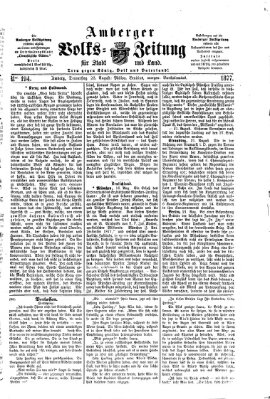 Amberger Volks-Zeitung für Stadt und Land Donnerstag 23. August 1877