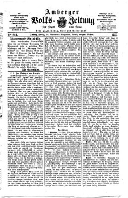 Amberger Volks-Zeitung für Stadt und Land Freitag 28. September 1877