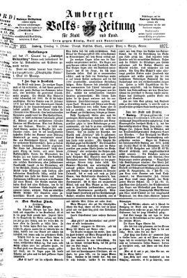 Amberger Volks-Zeitung für Stadt und Land Dienstag 9. Oktober 1877