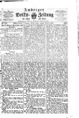 Amberger Volks-Zeitung für Stadt und Land Freitag 9. November 1877