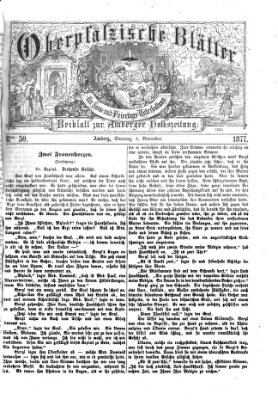 Oberpfälzische Blätter für Sonn- und Feiertags-Unterhaltung (Amberger Volks-Zeitung für Stadt und Land) Sonntag 4. November 1877